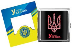 Портсигар на 20 сигарет металлический Герб Украины YH-12-2 YH-12-2 фото