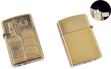 Запальничка кишенькова Jack Daniels (Гостре полум'я) №4925 Gold 4925-Gold фото