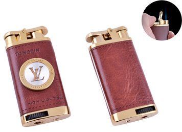 Зажигалка карманная TONGXIN (Острое пламя, кожа) №4898-3 1089146079 фото