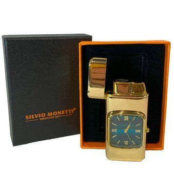 Зажигалка с встроенными часами от Silvio Monetti 🕑🚀 HL-614 Gold HL-614 Gold фото