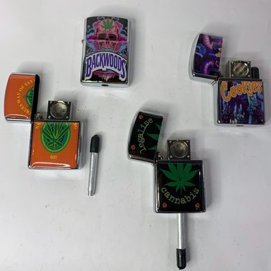 Трубка курильна Zippo з різноманітним принтом ☠️  HL-576  HL-576 фото