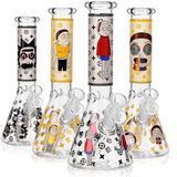 Скляний бонг Beaker &laquo;Rick & Morty x LV&raquo; з айс-тримачем (25 см) K-122 K-122 фото