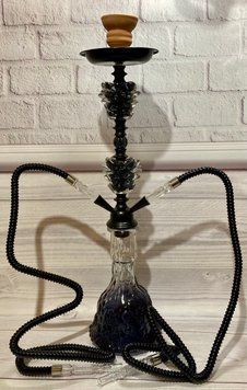 Кальян на дві персони (57см) HOOKAH D76 (Чорний) D76-BL фото