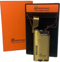 Газова запальничка вітрозахисна в подарунковій коробці 🎁 BROAD HL-539-Golden HL-539-Golden фото