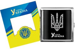 Портсигар на 20 сигарет металевий Герб України YH-12-3 YH-12-3 фото