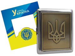 Портсигар на 20 сигарет металевий Герб України YH-1 YH-1 фото