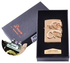 Електроімпульсна запальничка в подарунковій коробці Дракон HL-118 Gold HL-118 Gold фото