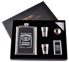 Подарунковий набір 5в1 фляга, 2 чарки, лійка, газова запальничка 'Jack Daniels' DJH-1542 DJH-1542 фото