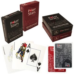 Пластиковые покерные карты Poker Stars🃏/ 54 листа в колоде / 408-31 408-31 фото