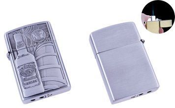 Запальничка кишенькова Jack Daniels (Гостре полум'я) №4925 Silver 4925-Silver фото