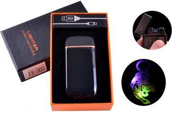 Электоимпульсная (USB) Зажигалка две молнии, тряска, подсветка HL-255 Tiger HL-255-Tiger фото