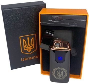 Електрична та газова запальничка Україна (з USB-зарядкою⚡️) HL-435 Black-ice HL-435-Black-ice фото