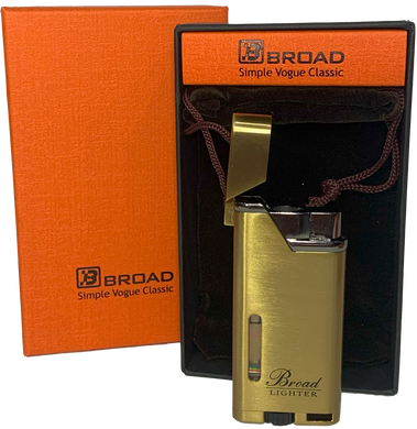 Газовая ветрозащитная зажигалка в подарочной коробке 🎁 BROAD HL-539-Golden HL-539-Golden фото