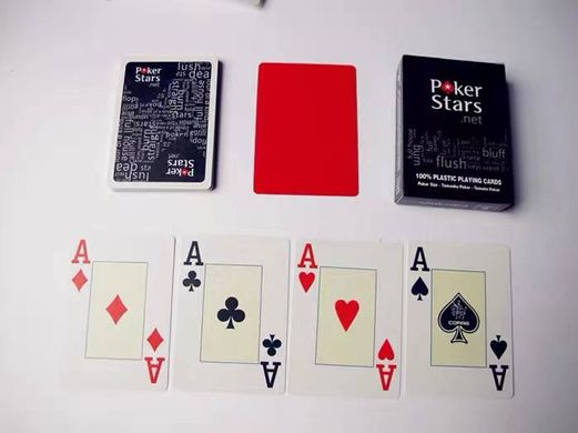 Пластиковые покерные карты Poker Stars🃏/ 54 листа в колоде / 408-31 408-31 фото