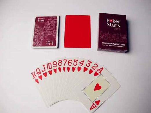 Пластикові карти для покеру Poker Stars 🃏/ 54 аркуші в колоді / 408-31 408-31 фото