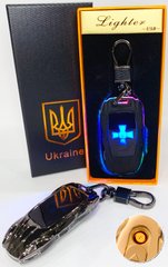 Електрична запальничка - брелок Україна (з USB-зарядкою та підсвічуванням⚡️) HL-469 Black HL-469-Black фото