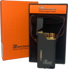 Газовая ветрозащитная зажигалка в подарочной коробке 🎁 BROAD HL-539-matte black HL-539-matte black фото