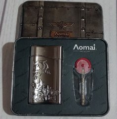Газова запальничка в подарунковій упаковці Aomai (Звичайне полум'я🔥) D386 D386 фото