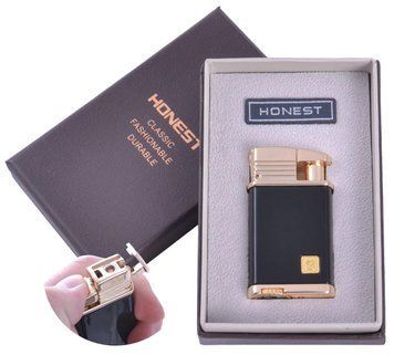 Запальничка подарункова Honest (Турбо полум'я) №3541 Black 3541-Black фото