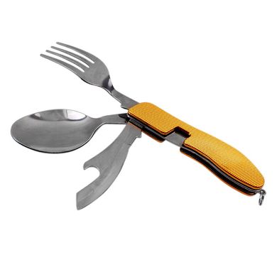 Многофункциональный Нож , Ложка-вилка, открывалка Traveler 10,6см (120шт/ящ) A007ALL yellow A007ALL-yellow фото