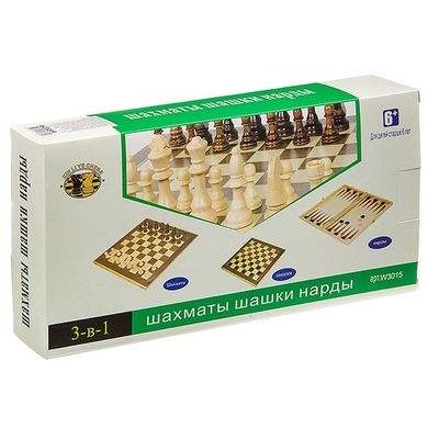 Игровой набор 3в1 Шашки, шахматы и нарды W3015 W3015 фото