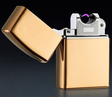 Дуговая электроимпульсная USB зажигалка ⚡️Украина (металлическая коробка) HL-451-Gold HL-451-Gold фото