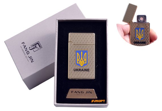 USB зажигалка в подарочной упаковке "Герб Украины" (Двухсторонняя спираль накаливания) №4799 4799 фото