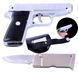 Газова запальничка з ножем Пістолет Walther PPK (Турбо полум'я🚀) XT-4967-Silver XT-4967-Silver фото 1