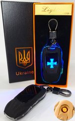 Електрична запальничка - брелок Україна (з USB-зарядкою та підсвічуванням⚡️) HL-469 Black mate HL-469-Black-mate фото