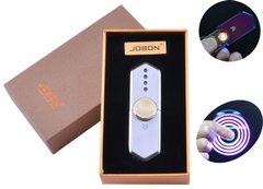 USB запальничка-спиннер в подарунковій упаковці Jobon (Спіраль розжарювання) №HL-10 Silver
