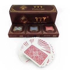 Пластикові карти для покеру 777 🃏 три сокири / 54 аркуші в колоді / 408-35 408-35 фото