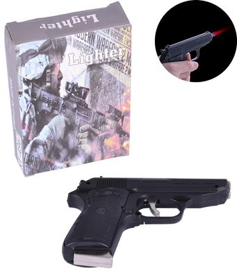 Газова запальничка з ножем Пістолет Walther PPK (Турбо полум'я🚀) XT-4967 Black XT-4967-Black фото