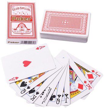 Карты игральные (54шт/кол) POKER Club Special (красная рубашка) Y-001 Y-001 фото