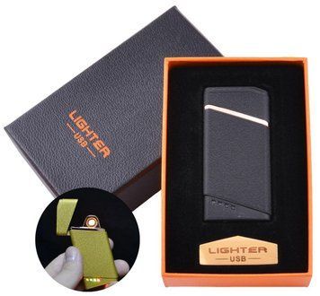 USB зажигалка в подарочной упаковке Lighter (Спираль накаливания) №HL-18 Black 1137143903 фото
