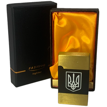 Зажигалка газовая Украина (Подарочная коробка🎁, турбо пламя 🚀) HL-393-1-6 HL-393-1-6 фото