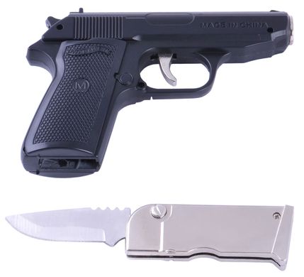 Зажигалка газовая с ножом Пистолет Walther PPK (Турбо пламя🚀) XT-4967 Black XT-4967-Black фото