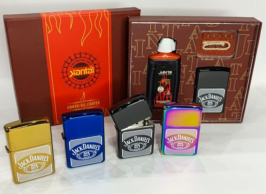 Зажигалка бензиновая в подарочной коробке 🎁 "Jack Daniels" (Бензин / Кремень / Фитиль) JIANTAI HL-455 HL-455 фото