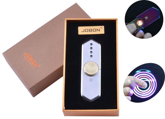 USB запальничка-спиннер в подарунковій упаковці Jobon (Спіраль розжарювання) HL-10 Silver HL-10 Silver фото