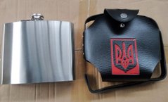 Фляга з нержавіючої сталі в шкіряному чохлі (Об'єм 946 мл/32 oz) Герб України 🇺🇦 SG-32 SG-32-ua фото