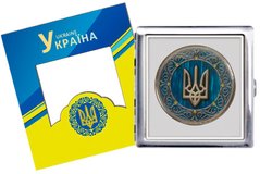 Портсигар на 20 сигарет металевий Герб України YH-15 YH-15 фото