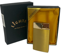 Газовая ветрозащитная зажигалка в подарочной коробке 🎁 BROAD Lighter HL-510-Golden HL-510-Golden фото