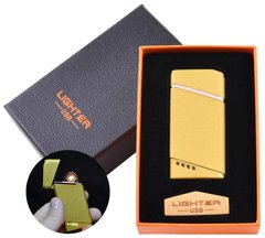 USB запальничка в подарунковій упаковці Lighter (Спіраль розжарювання) HL-18 Gold HL-18-Gold фото