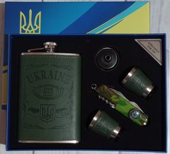 Подарочный набор MOONGRASS 5в1 с флягой, рюмками, лейкой, ножом UKRAINE 🇺🇦 WKL-082 WKL-082 фото
