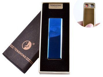 USB зажигалка в подарочной упаковке (Две спирали накаливания) №4863 Синий 4863-Синій фото