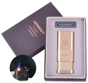 Запальничка подарункова Honest (Турбо полум'я) №4454 Gold №4454 Gold фото
