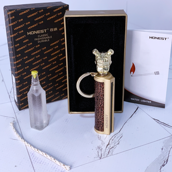 Бензинова подарункова запальничка HONEST з фітілем (Match Lighter / Вічний сірник) HL-849 RED HL-849 RED фото