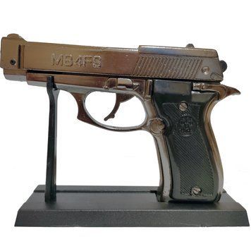 Металева запальничка-пістолет M84FS на підставці D648 D648 фото