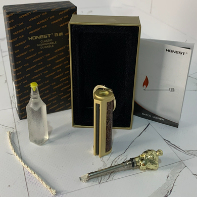 Зажигалка бензиновая подарочная HONEST с фитилем (Match Lighter) HL-849  HL-849  фото
