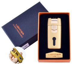 Запальничка в подарунковій коробці Lighter (Подвійна блискавка) HL-32 Gold HL-32 Gold фото
