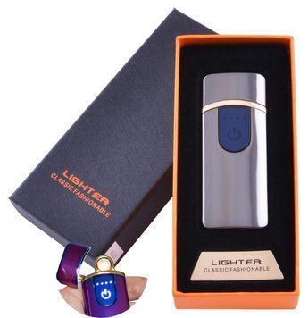 USB зажигалка в подарочной упаковке Lighter (Спираль накаливания) №HL-42 Black 955743012 фото